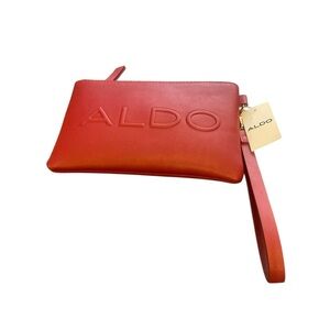 Aldo Bold Red Wristlet Clutch